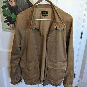 A.P.C. jacket, zip-up, khaki/camel, Men's size medium